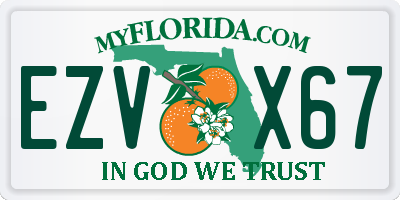 FL license plate EZVX67