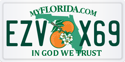 FL license plate EZVX69