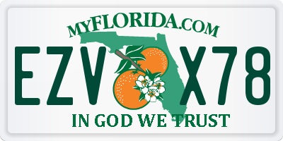 FL license plate EZVX78