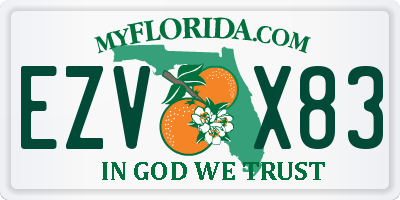 FL license plate EZVX83