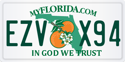 FL license plate EZVX94