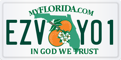 FL license plate EZVY01