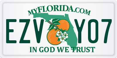 FL license plate EZVY07