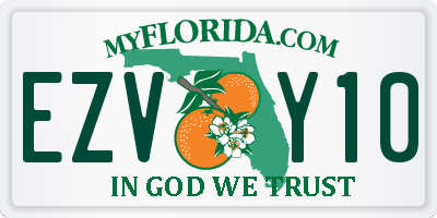 FL license plate EZVY10