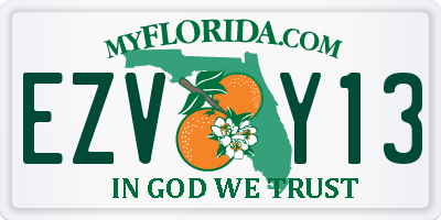 FL license plate EZVY13