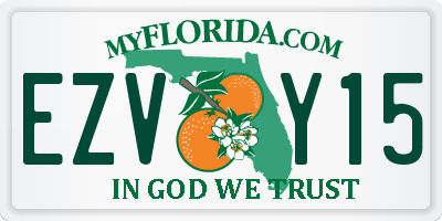 FL license plate EZVY15