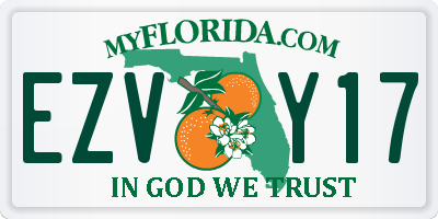 FL license plate EZVY17