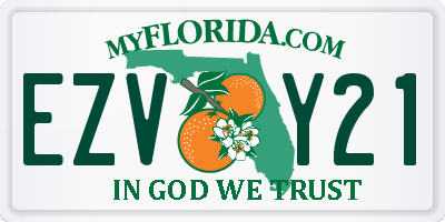 FL license plate EZVY21