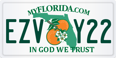 FL license plate EZVY22