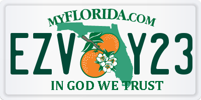 FL license plate EZVY23