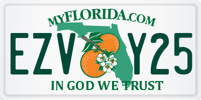 FL license plate EZVY25