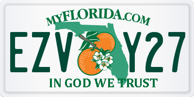 FL license plate EZVY27