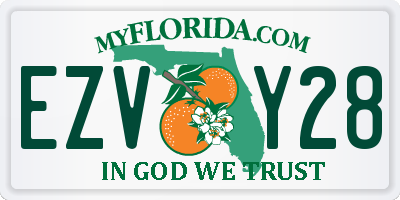 FL license plate EZVY28