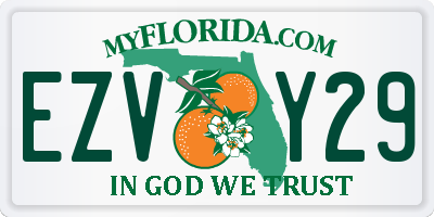 FL license plate EZVY29