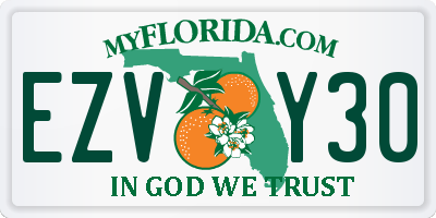 FL license plate EZVY30