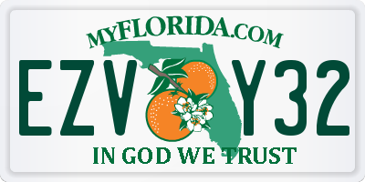 FL license plate EZVY32