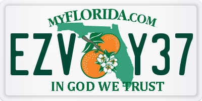 FL license plate EZVY37