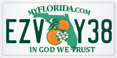 FL license plate EZVY38