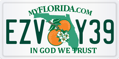 FL license plate EZVY39