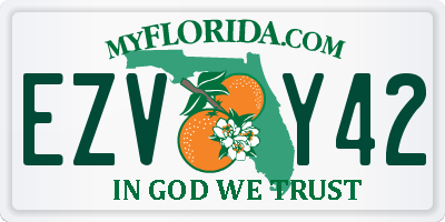 FL license plate EZVY42