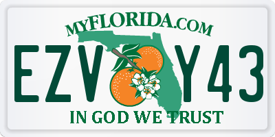 FL license plate EZVY43