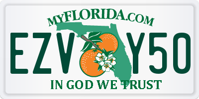 FL license plate EZVY50