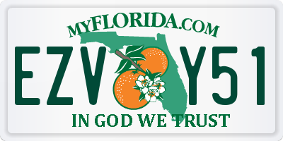 FL license plate EZVY51