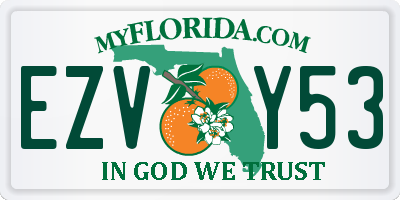 FL license plate EZVY53