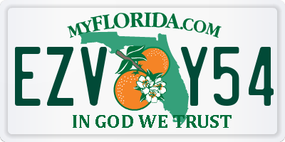 FL license plate EZVY54