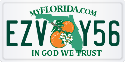 FL license plate EZVY56