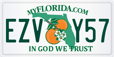 FL license plate EZVY57