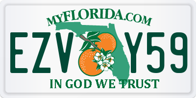 FL license plate EZVY59