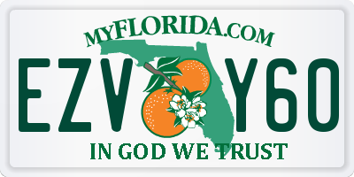 FL license plate EZVY60