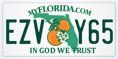 FL license plate EZVY65