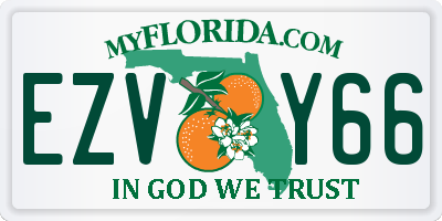 FL license plate EZVY66