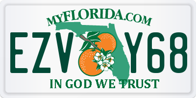 FL license plate EZVY68