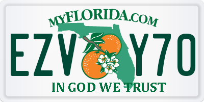 FL license plate EZVY70