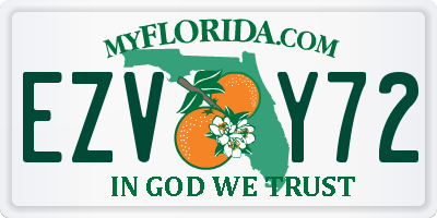 FL license plate EZVY72