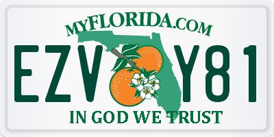 FL license plate EZVY81