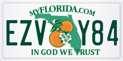 FL license plate EZVY84