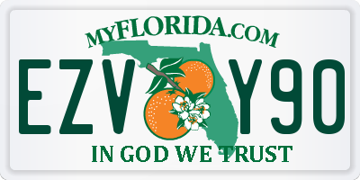 FL license plate EZVY90