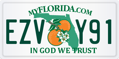 FL license plate EZVY91