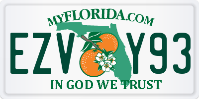 FL license plate EZVY93