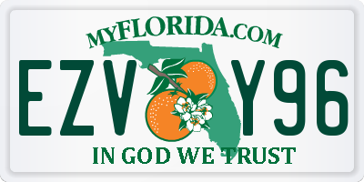 FL license plate EZVY96