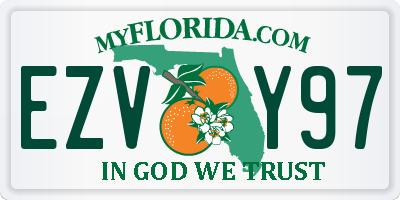 FL license plate EZVY97