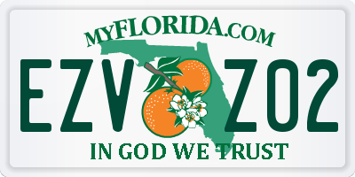 FL license plate EZVZ02