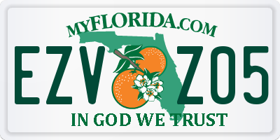 FL license plate EZVZ05