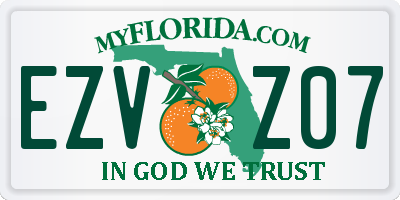 FL license plate EZVZ07