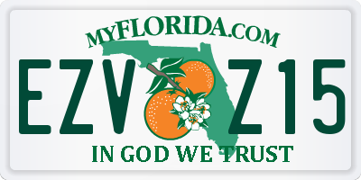 FL license plate EZVZ15