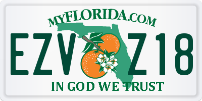 FL license plate EZVZ18